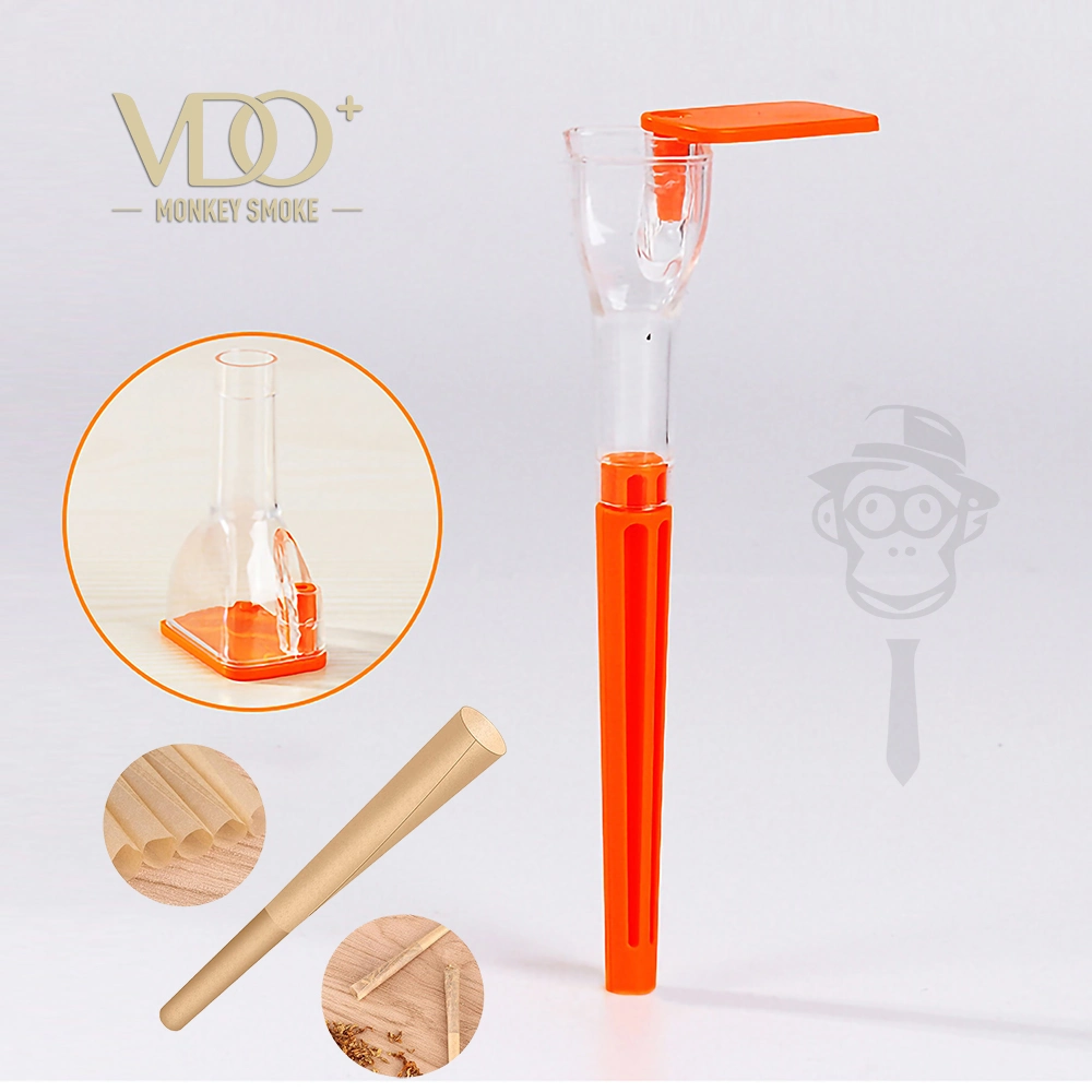 Cigarette Cone Filler Tube 125mm Plastic Storage Tobacco Tube Trumpet Shaped Plastic Cigarette Rolling Machine