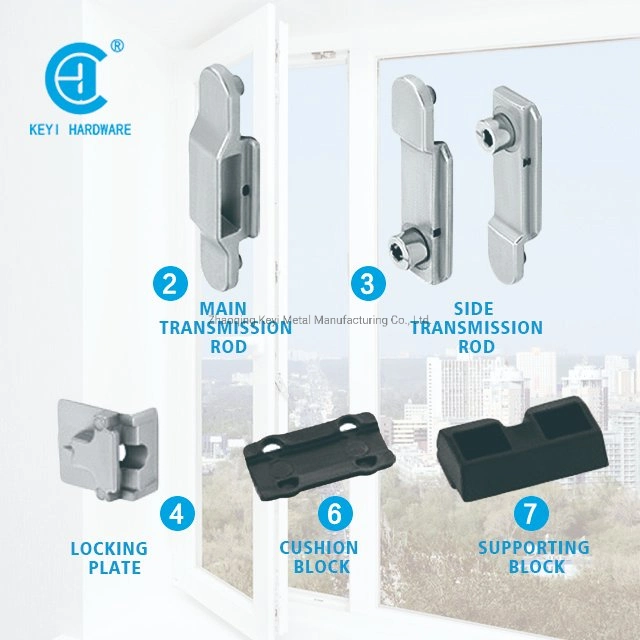 Keyi Metal Ykpx04 Simple Hinge Door & Window Hardware Open-in for Stainless Steel Tilt and Turn Window System