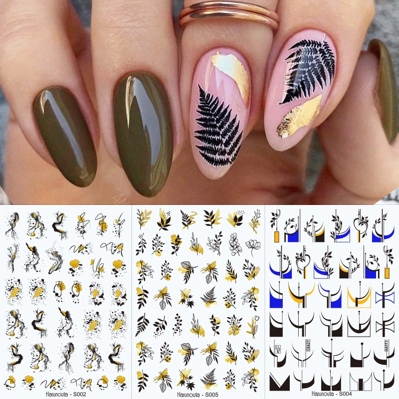 Spring Series Nail Art Decals Leaf Flower Plant Butterfly Nail Art Stickers