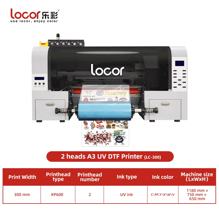 Impresora de adhesivos UV DTF A3 baratos con laminador conjunto completo AB Film Caja móvil automática impresora