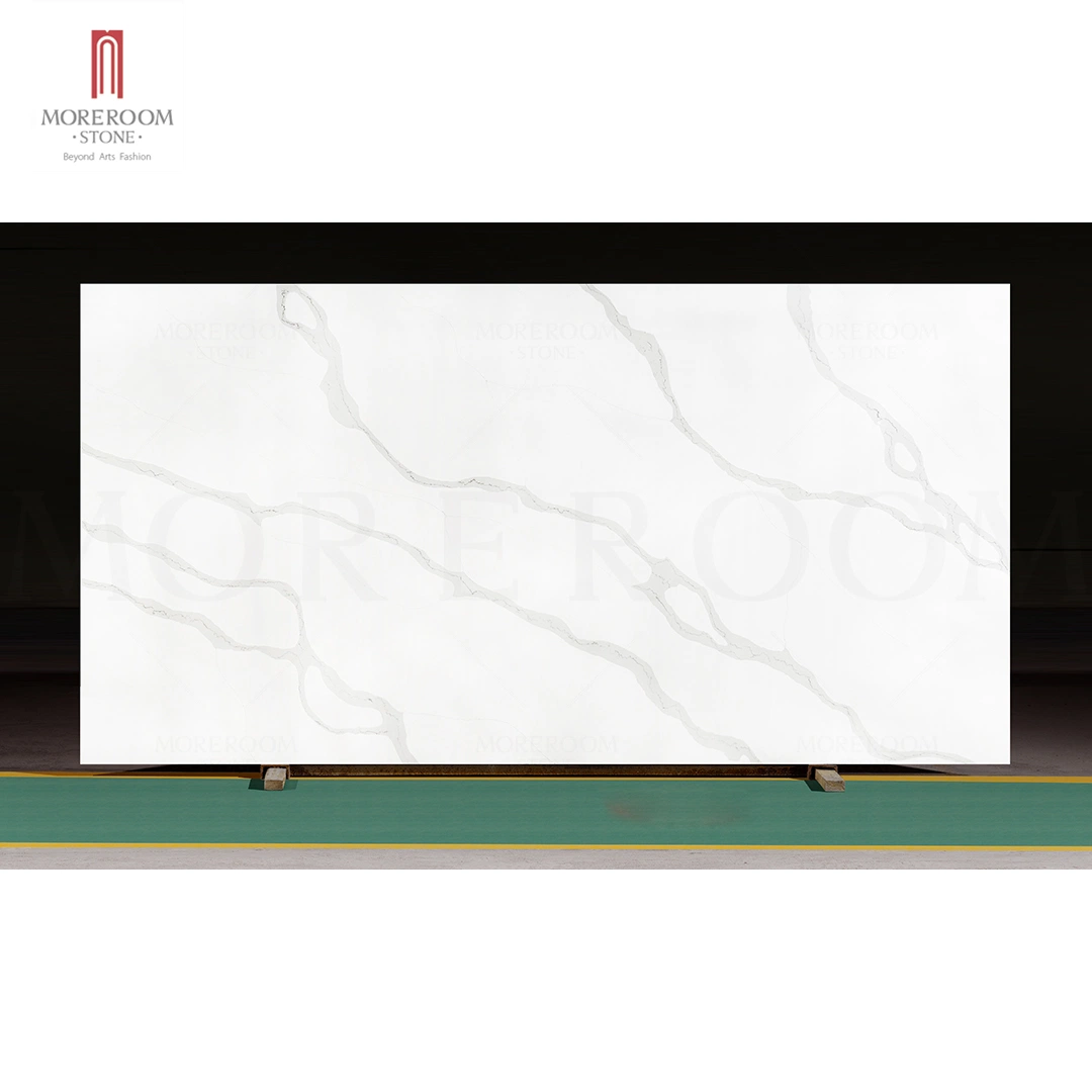 High quality/High cost performance Classic Eternal Man Made Calacatta Gold Quartz Stone Countertops for House Decor