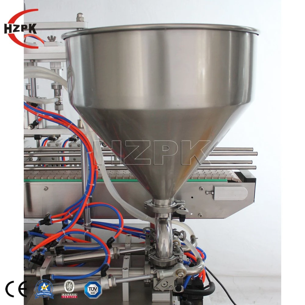 Hzpk Tabletop Automatic Cream Paste Jar Packing Fill Machinery