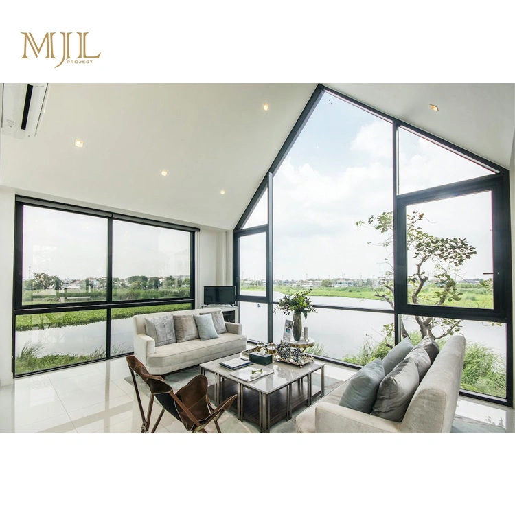 Mjl Triple Glass Windows Store Front Thermally Broken Residential Aluminium Casement Windows