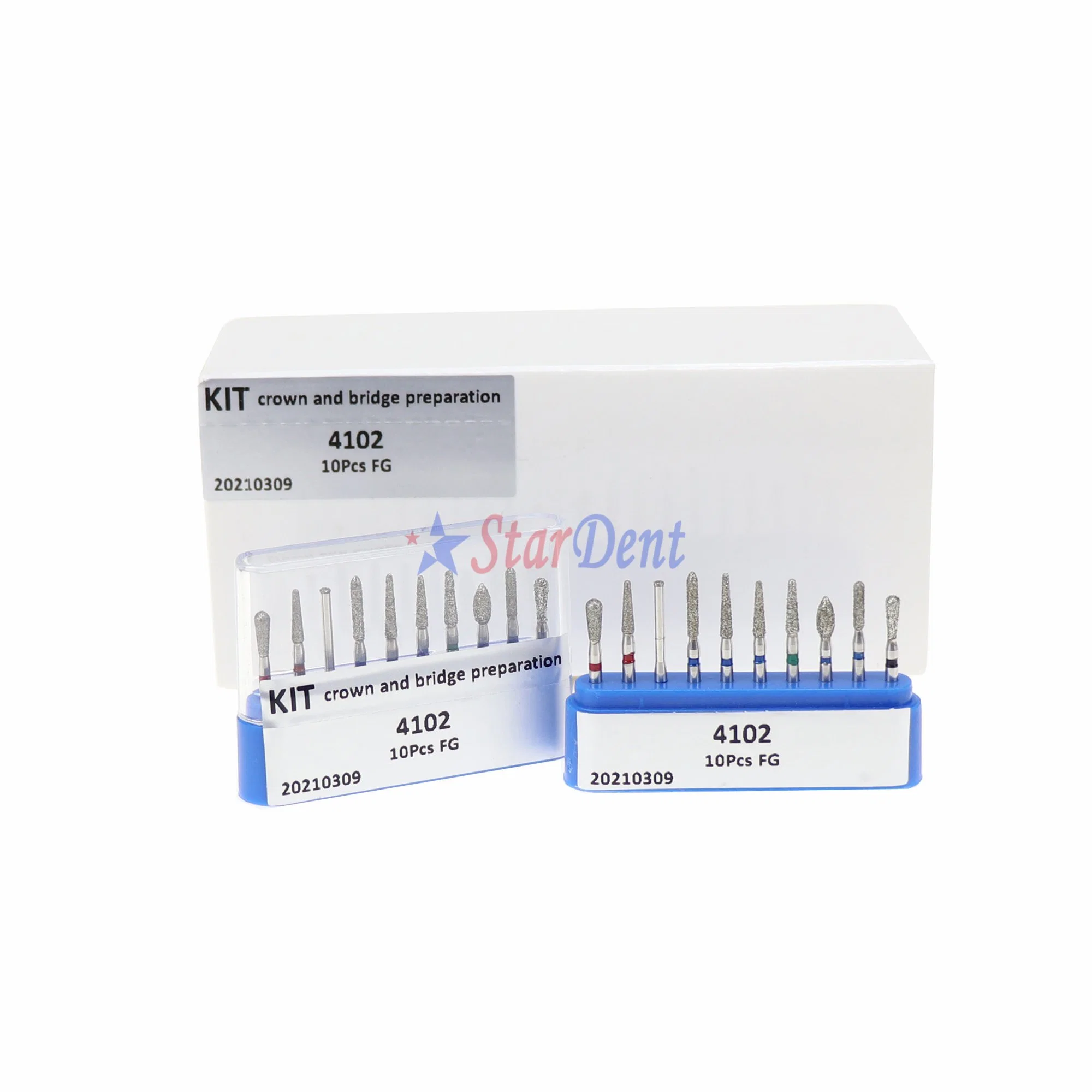 Inlay/Onlay prepare Kit Dental Diamond Burs FG-4102 Juego de Burs dentales