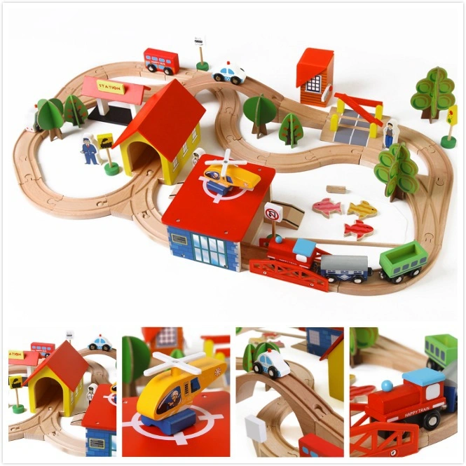 69 Pieces of Railcar Manual Train Set Children's Educational Assembled Parent-Child Toys