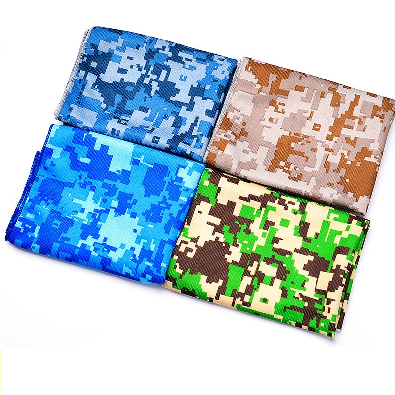 Gym Towels Microfiber Sweat Absorbing Camouflage Printed Sport Fitness Towel