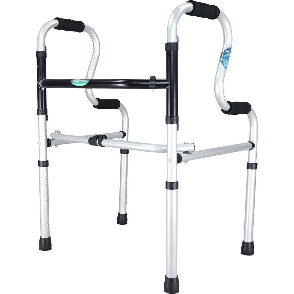 Equipamento hospitalar leve alumínio Folding Walking Aid Walker for Disabled (Caminhante de ajuda para caminhada em baixo para