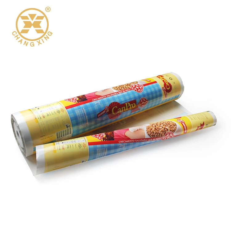 Flexible Custom Printed Laminating Pet Dog Cat Food Packaging Plastic Film Roll