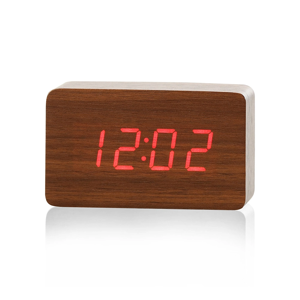 Smart moderne digitale Wecker LED Holz Rahmen Haushaltswaren Uhr