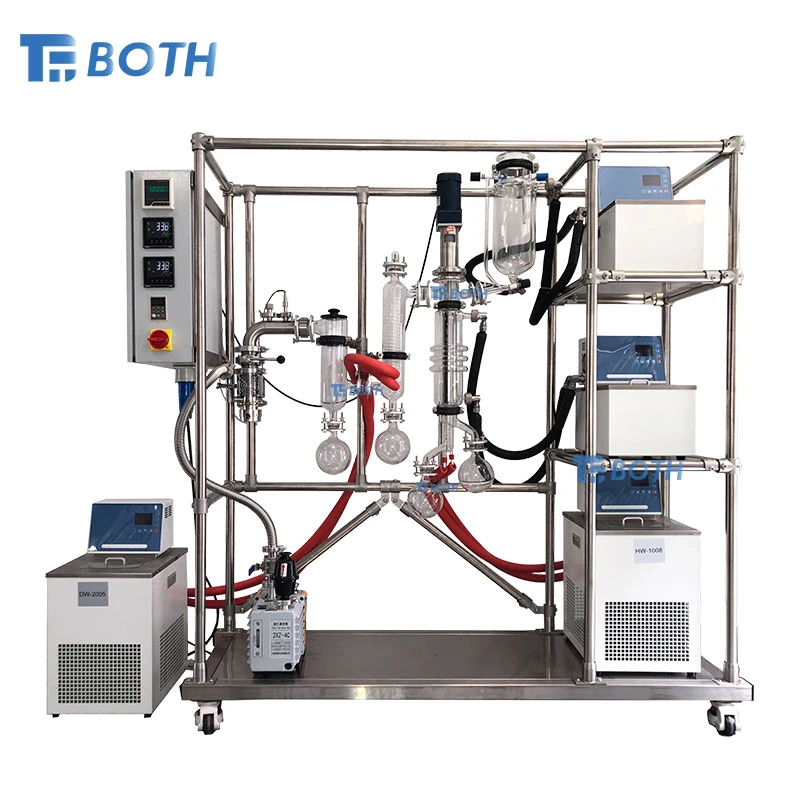 Hochwertige Neue 6 Zoll Wiped Film Destillation Hanföl Vakuumextraktion Kurzweg Molekulares Destillationssystem