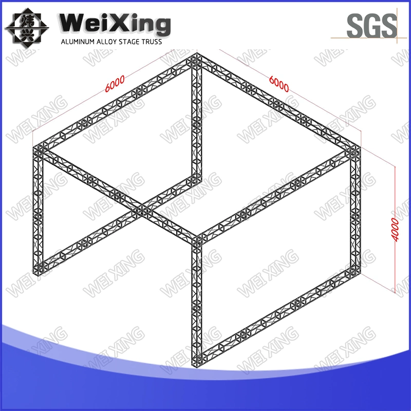 8mx4m, 200x200mm Heißer Verkauf DJ Bühne Hochzeit Hintergrund Ausstellung Truss / Aluminium Ausstellung Werbung Truss