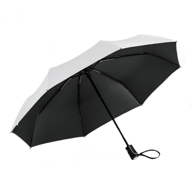 Silver Coating Black/Green/Pink/White Promotional Rainproof Uvproof Protection Three Fold Sun UV Umbrella