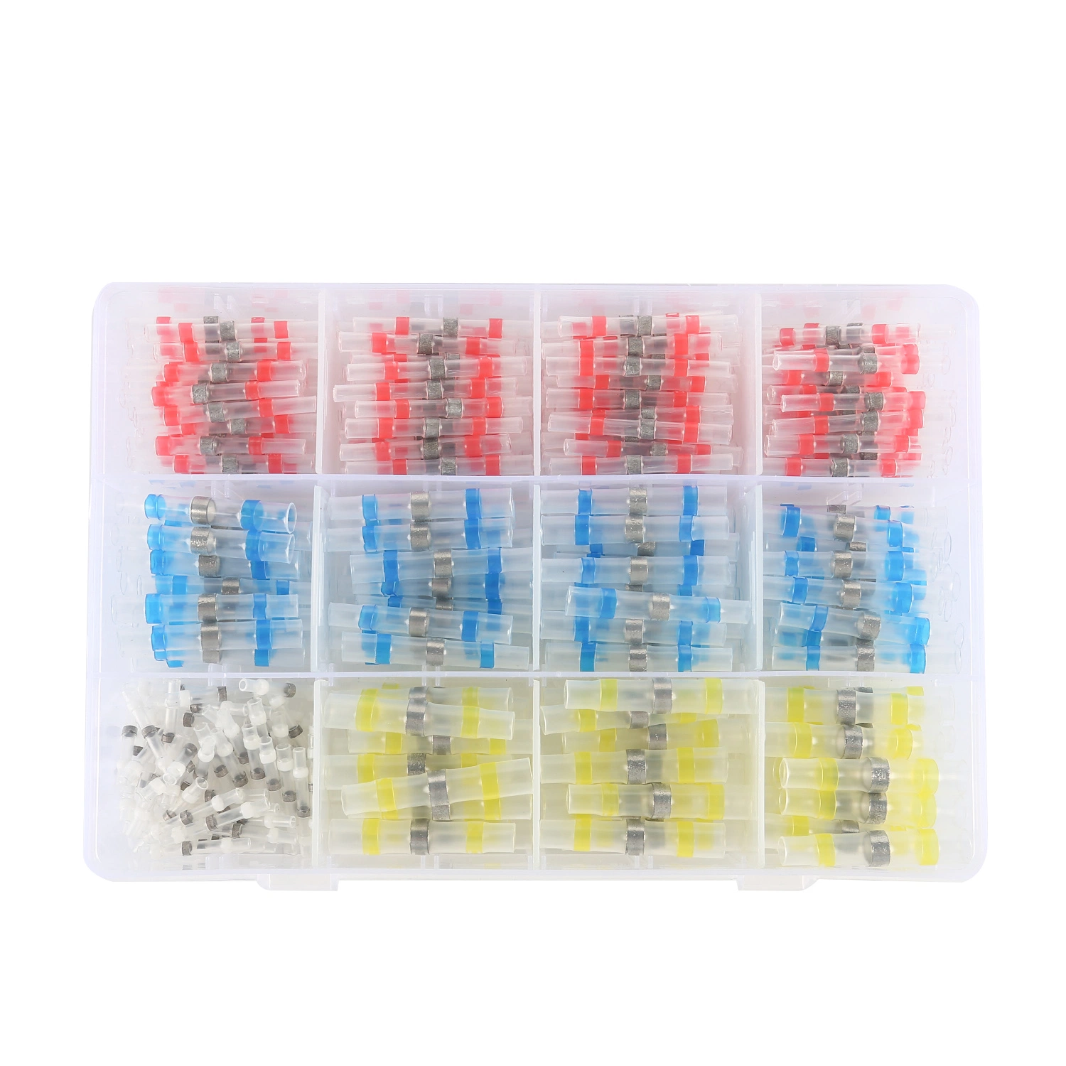 150PCS Heat Shrink Butt Crimp Terminals Waterproof Solder Seal Electrical Butt Connectors Wire Cable Splice Terminal Kit