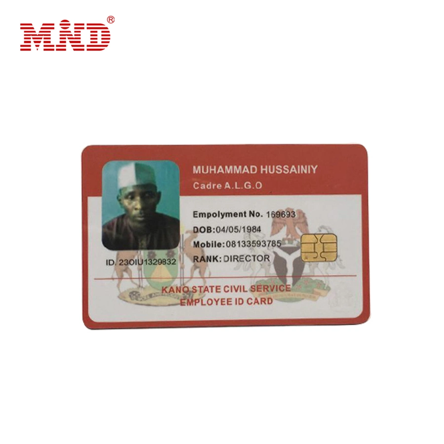 PVC Smart Blank Card with Magnetic Stripe Fluerescent Security and Contact Chip