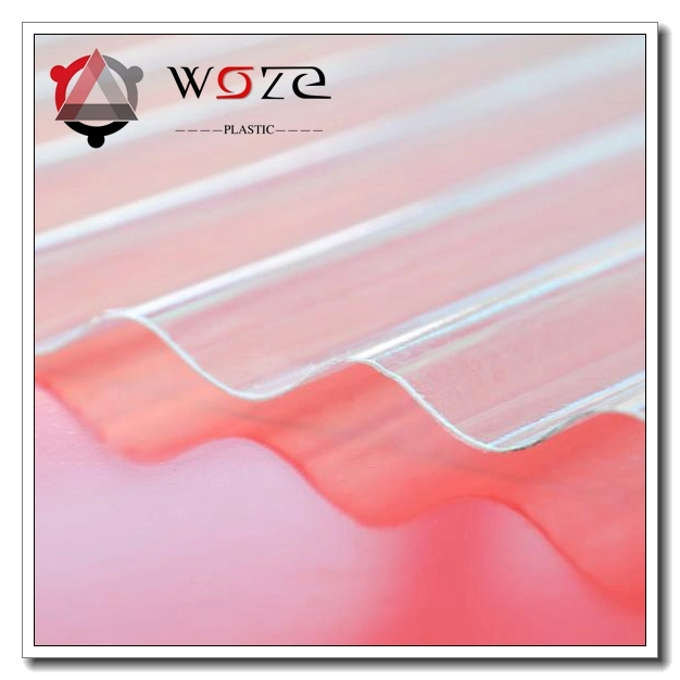 UV Resistant Corrugated Transparent Clear Colored Rain Cover Plastic PC Roofing Sheet for Shed Building Material