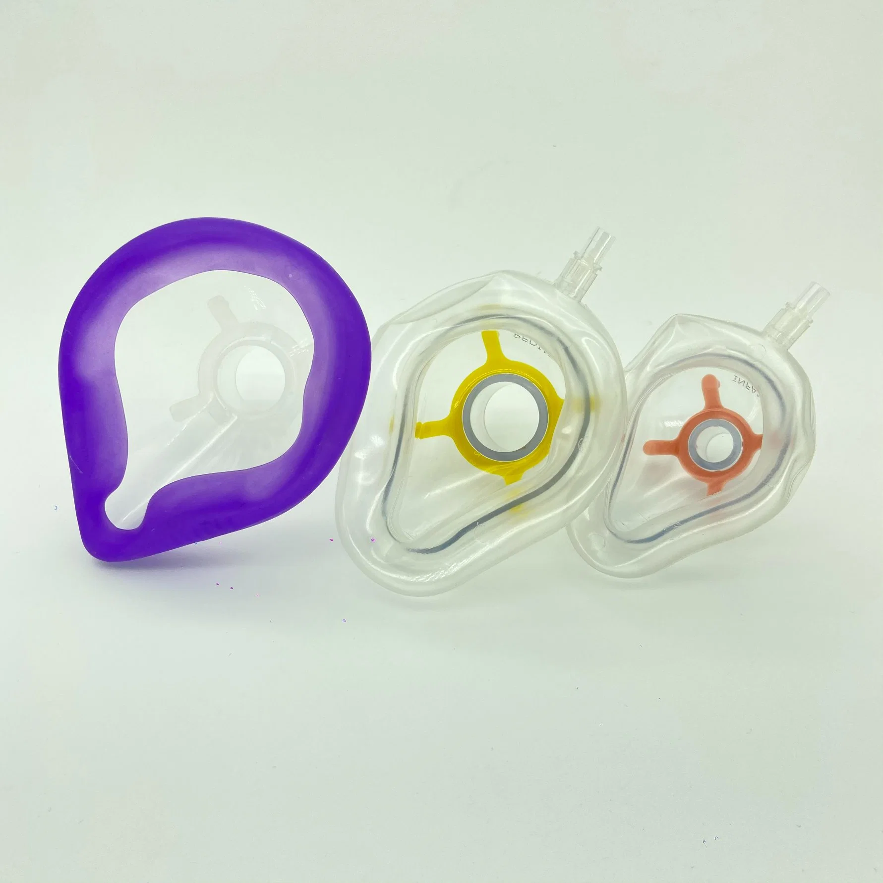 Máscara de oxígeno inflable de PVC desechable médica para anestesia CE ISO