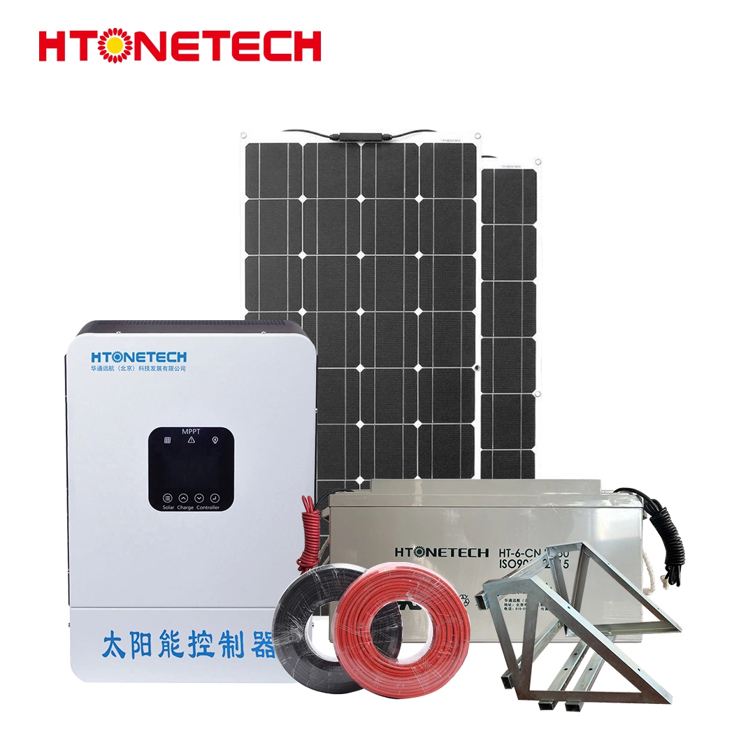 Htonetech 3kw 8kw 10kw Sistema Solar Fora da Rede Completo Kit Fábrica China 8kw 10kw 54kw Sistema de Energia Solar para Casa de Aluguel.