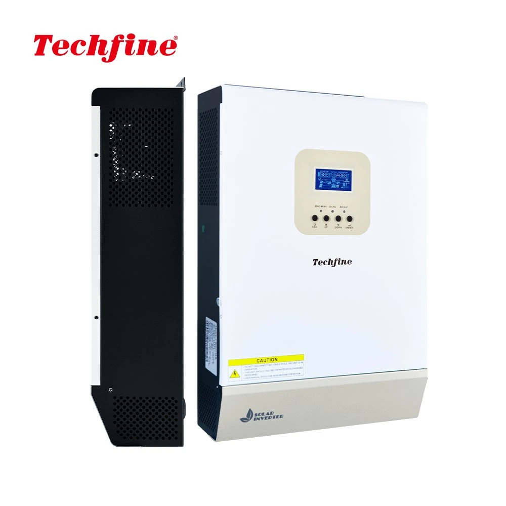 Techfine 10kVA de energía del sistema solar de onda senoidal pura inversor solar híbrido de energía