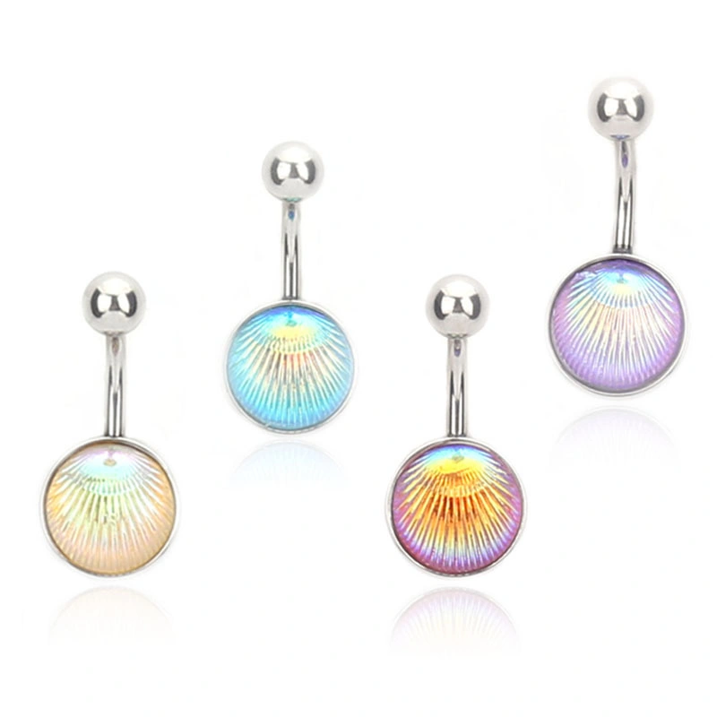 Anti Allergy Round Color Stainless Steel Belly Button Rings