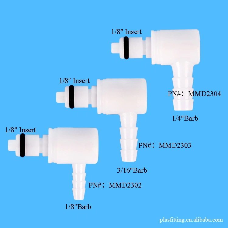 Mfd16 POM Fluid Water Quick Connect Shut off Panel Mount Quick Disconnect Air Bulkhead Barbed Fittings