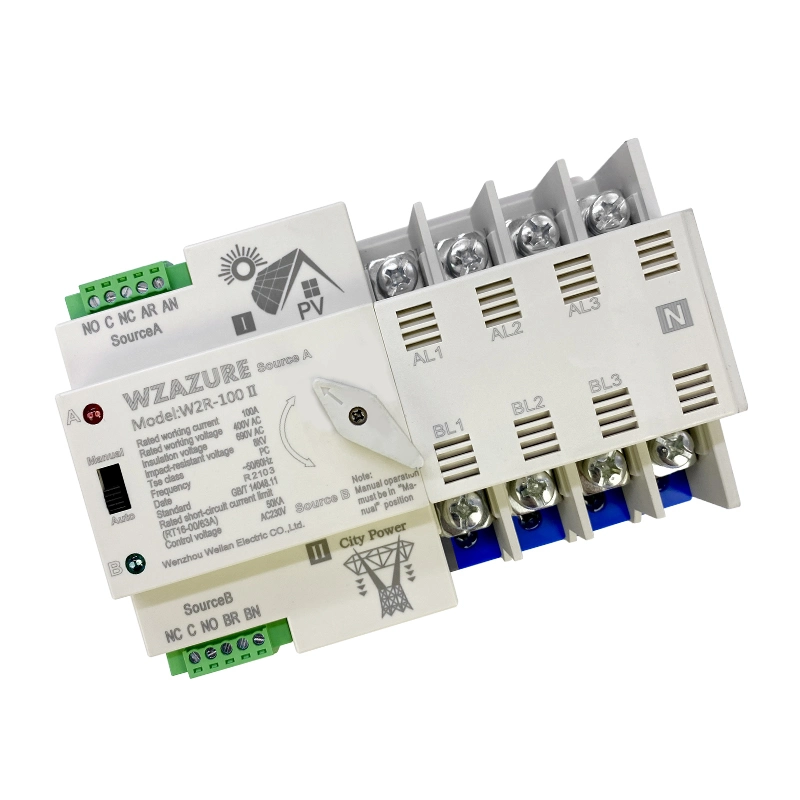 W2r Dual Power Transfer Switch Manual or Auto Operation Automatic Power Changeover Switch