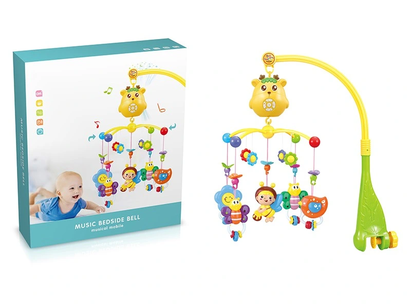 New Bright Battery Operated Baby Bed Bell Animal Baby Bed Hanger Toy with Music