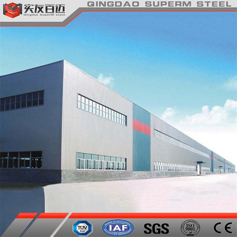 Qingdao Manufacturer Metal Case Steel Structure Frame Shed Prefab Workshop Prefabricated Steel Structure Glass Curtain Small Workshop Building Office