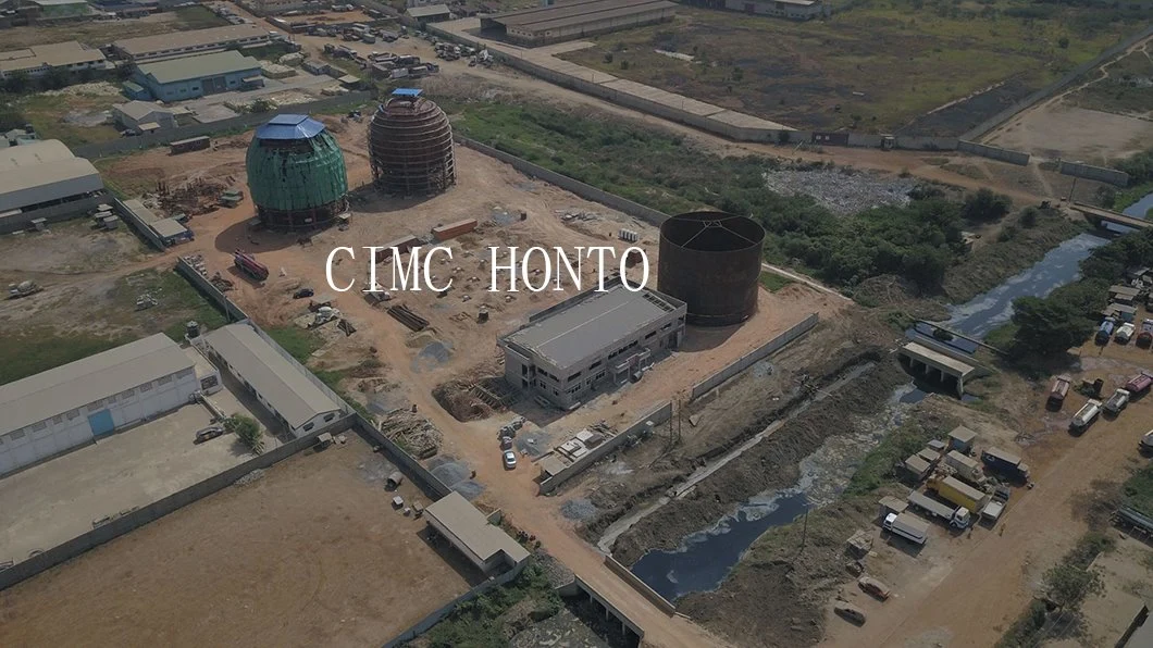 Tanque de armazenamento esférico de gás butano de 1.500 toneladas de GLP de 3000 m3 Egito