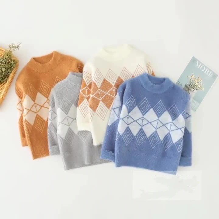 Camisolas pullover de malha Cartoon para criança de inverno personalizadas OEM de outono