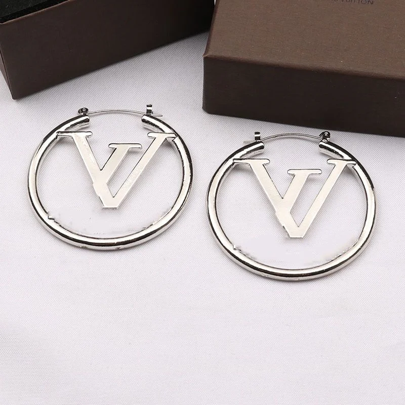 Classical Styles Big Circled Earrings Gold Earrings Fashion Designer Jewelry