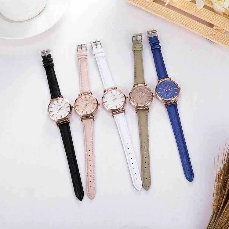 Waterproof Watch ODM Leather Strap Quarts Fashion Watch (Wy-112E)