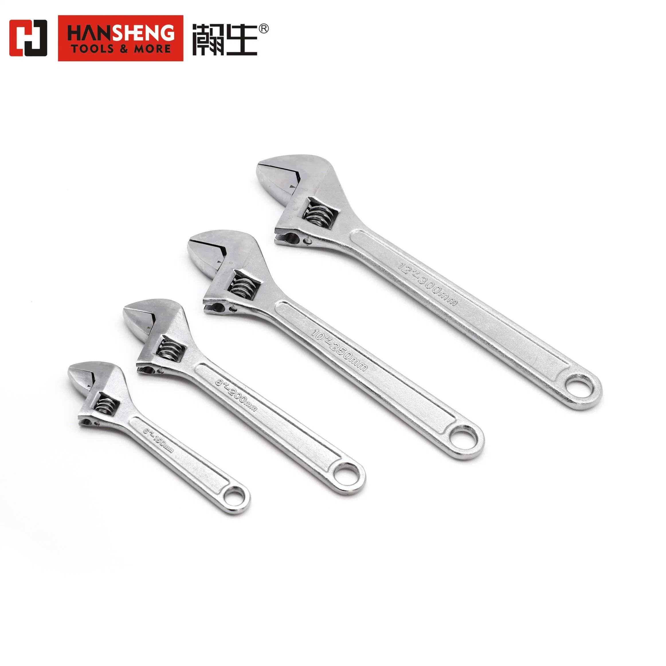 Professional Hand Tool, Made of CRV, High Carbon Steel, Chrome Plated, Adjustable Wrenches, Very Easy to Use, Hardware Tools