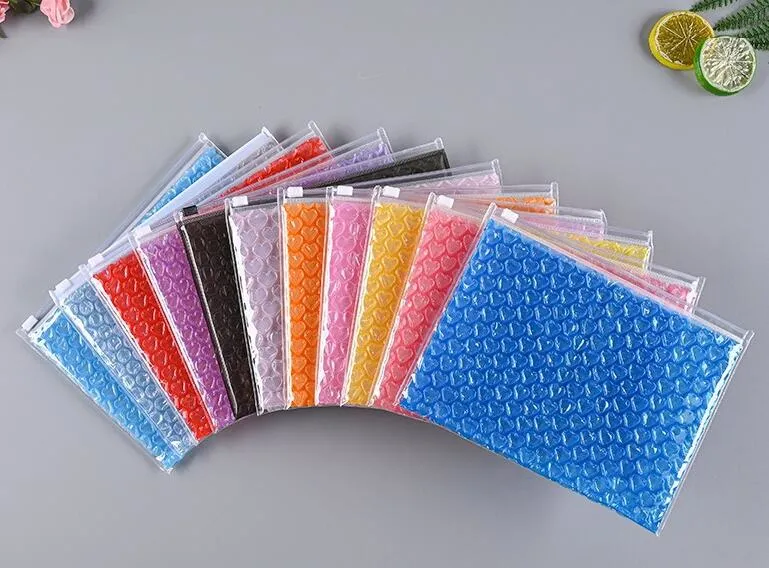 Hot Selling A4 PVC Water-Resistant Office Document Protection Zipper Bubble Bags