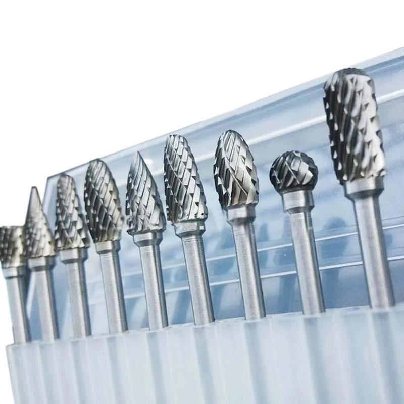 6mm 1/4" Shank Dia Burr Tool Single Double Aluma Corse Cut Tungsten Rotary Carbide File Burrs