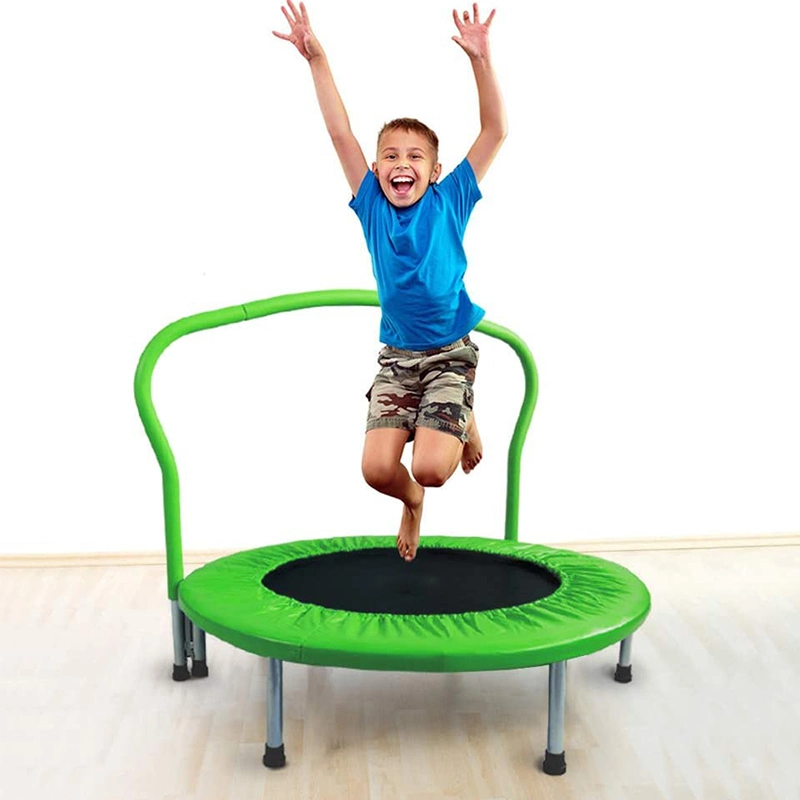 Adjustable Mini Trampoline with Safety Padded Cover for Kids