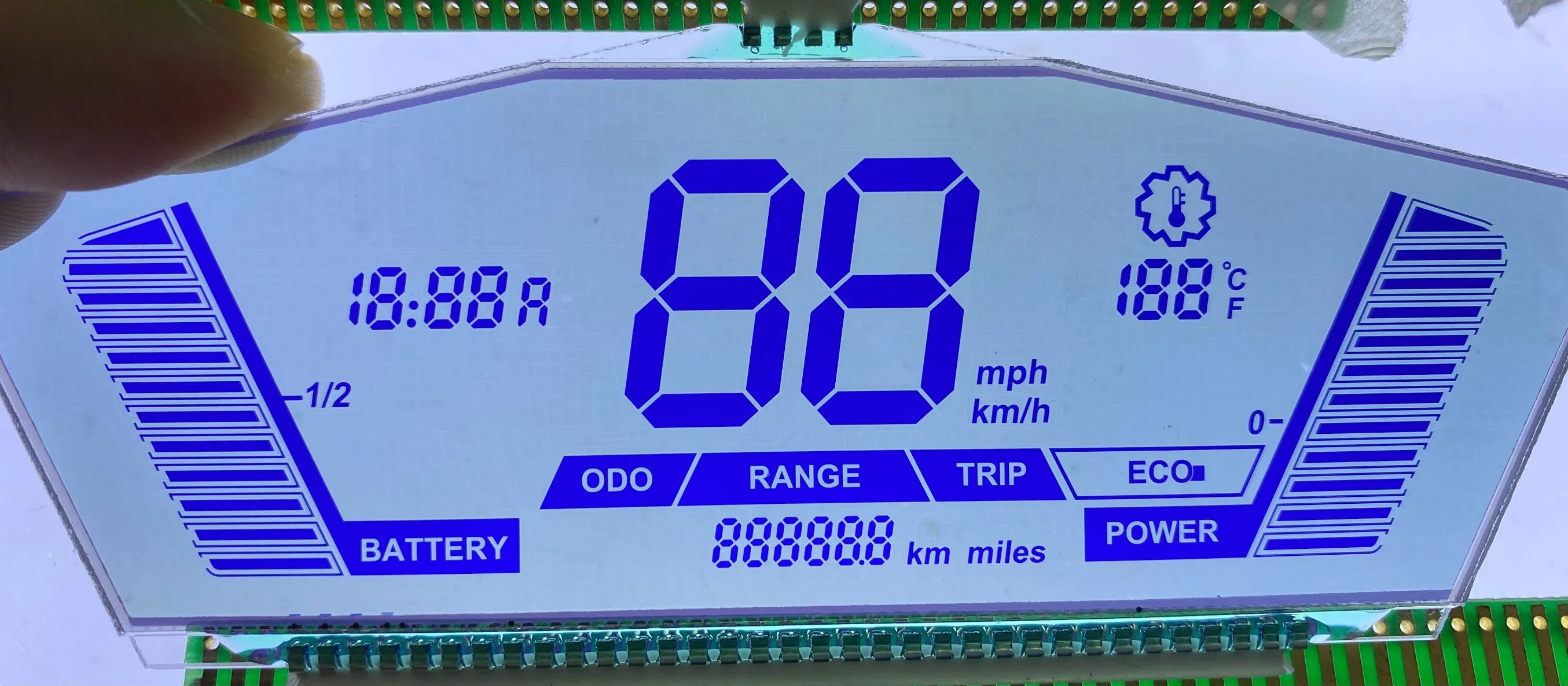 Mini 7 Segment eBike Teile Displey LCD für YAMAHA Honda Pulsar Tachometer Kilometerzähler Armaturenbrett