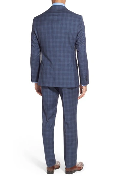 OEM Wholesale/Supplier Morden-Cut Slim Trim Fit Men's Windowpane Suits