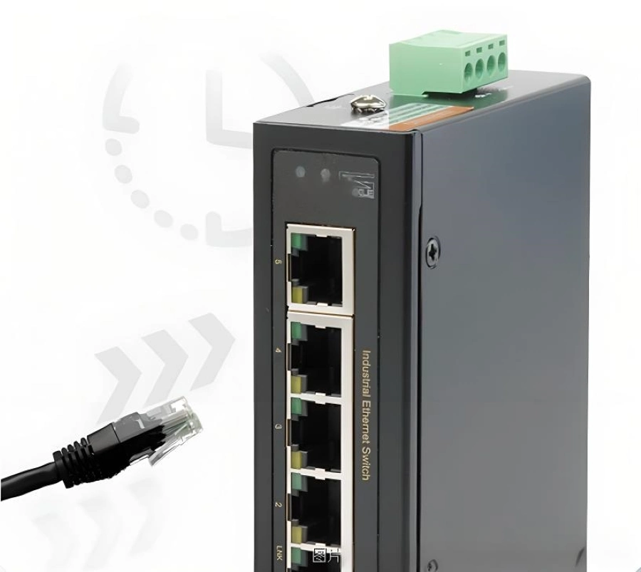 Industrial-Grade Ethernet Switch with Dual Power Input