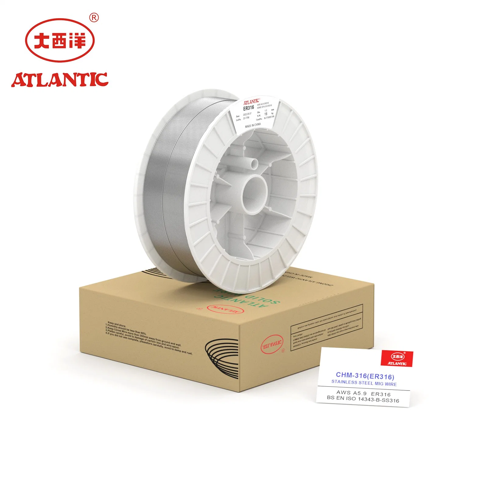 Atlantic Factory Direct Stainless Steel Welding Wire 1.6mm 2.4mm 3.2mm Aws Er316