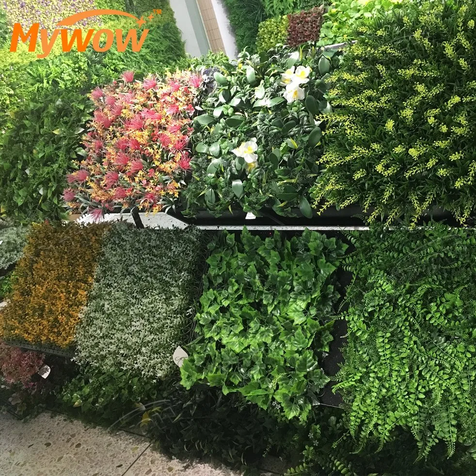 Синтетические растениями, свисающими настенные украшения настенные панели Флор искусственные зеленые стены