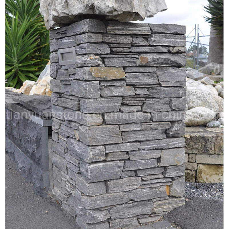 Square Ledger Slate Stone Column