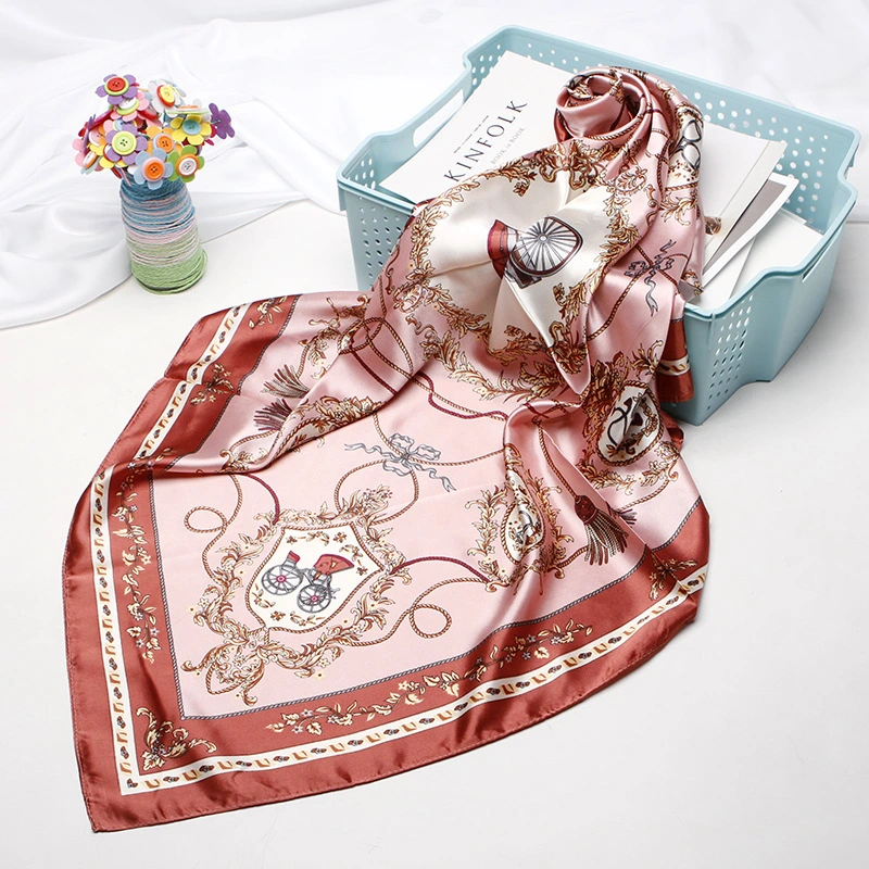 Summer Digital Printing Luxury Woman Big Polyester Scarves Custom Printed Personalized Chiffon Scarf for Women