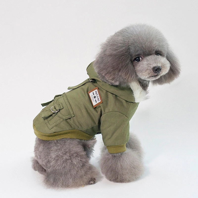 Hanyang Mode Baumwolle Luxus Hunde Tuch Haustier Kleidung Mantel Warm Hundejacke Winter Kälte Wetter Winddichtes Jacke