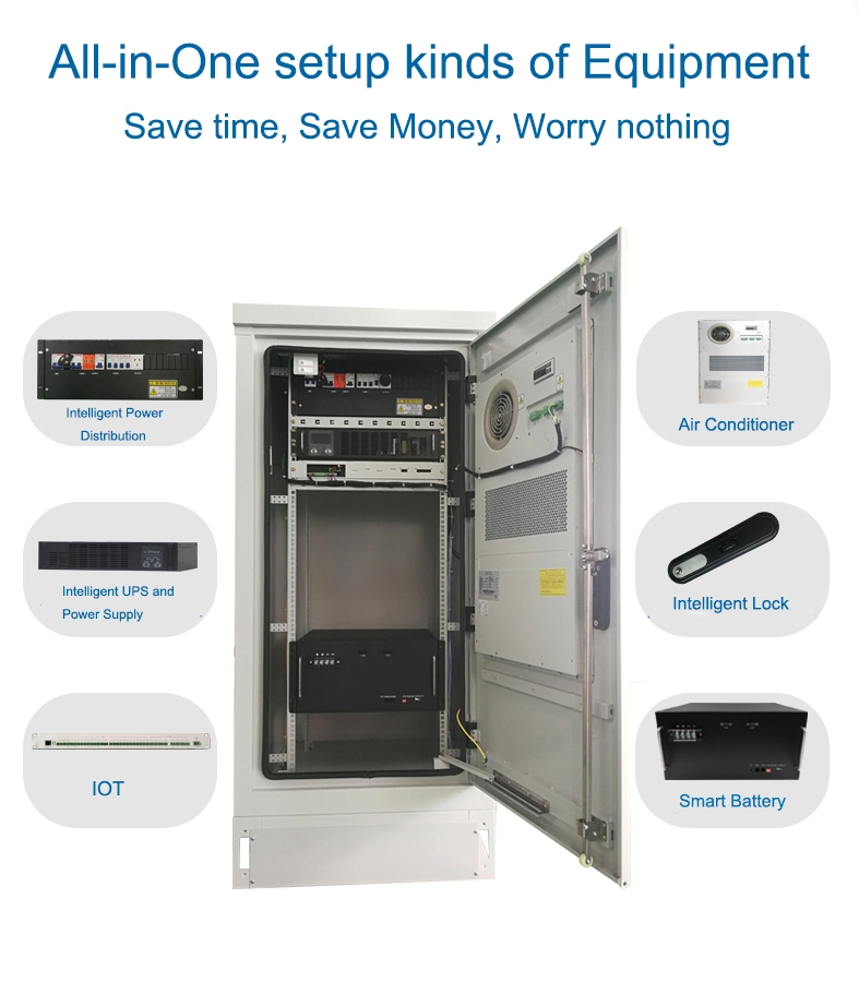 18U 24u 27u IP IP65 de 42U55 en el exterior del Gabinete de telecomunicaciones con el sistema de refrigeración bajo MOQ