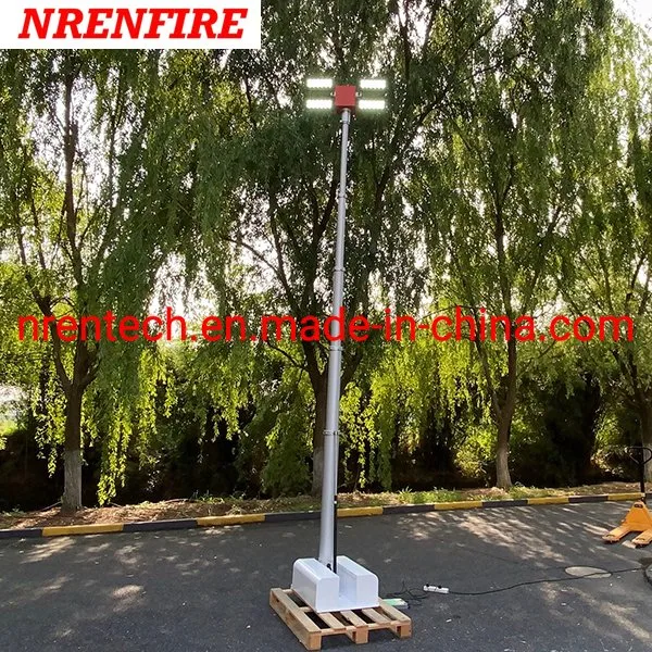 Roof Top Mounted Pneumatic Telescopic Mast Light 4.5m Pneumatic Telescopic Mast Inside Wires