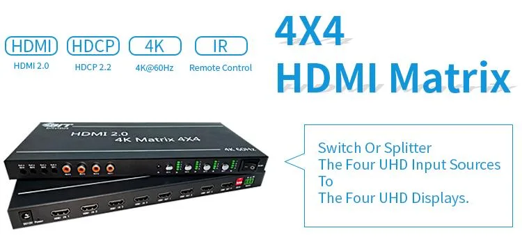 New Product 2X3 Video Wall Processor 4K 1X2 2X2 1X4 4X1 Support Audio HDMI Matrix Video Wall Processor