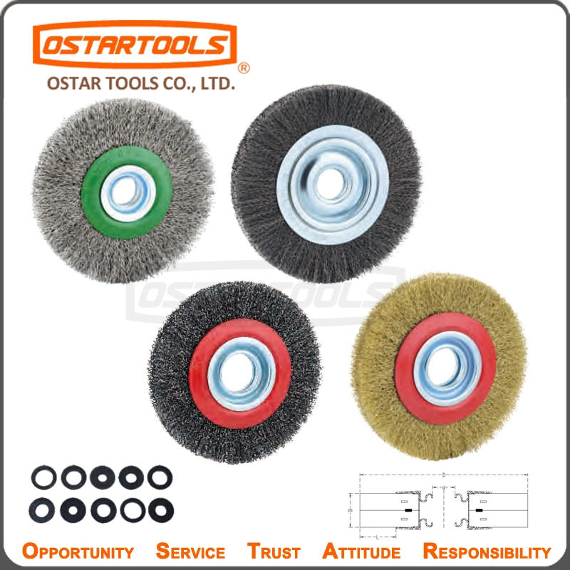 Industrial Use OEM Polishing Cleaning Industrial Brass Wire Wheel Brushes with High quality/High cost performance 