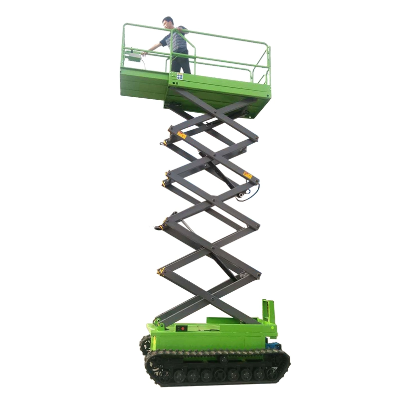 8m Gas Power Hydraulic Self Propelled Rough Terrain Scissor Lift