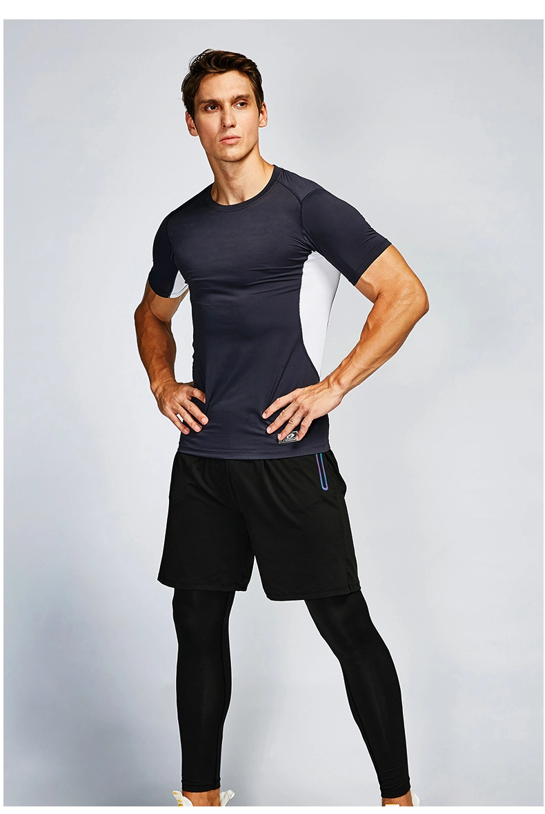 Herren Sport schnell trocknend eng anliegender Trainingsanzug Running Fitness Yoga Wear