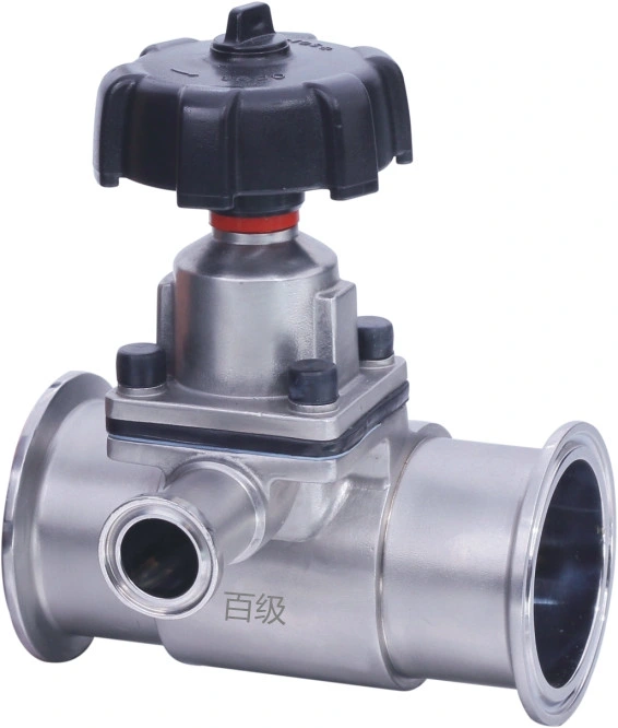 Stainless Steel Food Grade FDA Certified Diaphragm Valve with Drain (JN-DV1004)